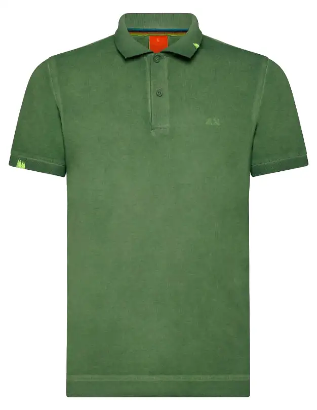 Sun68 Polo Special Dye Beach Cotone/Elastan Verde