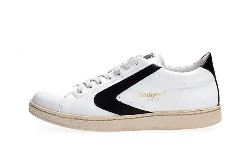 Valsport Sneaker Tournament Tomaia in Pelle Bianco Nero Uomo