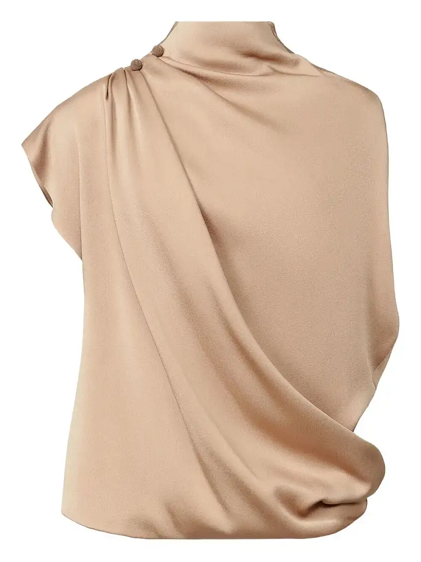 Top Drappeggiato Con Dettagli Piercing 63774346