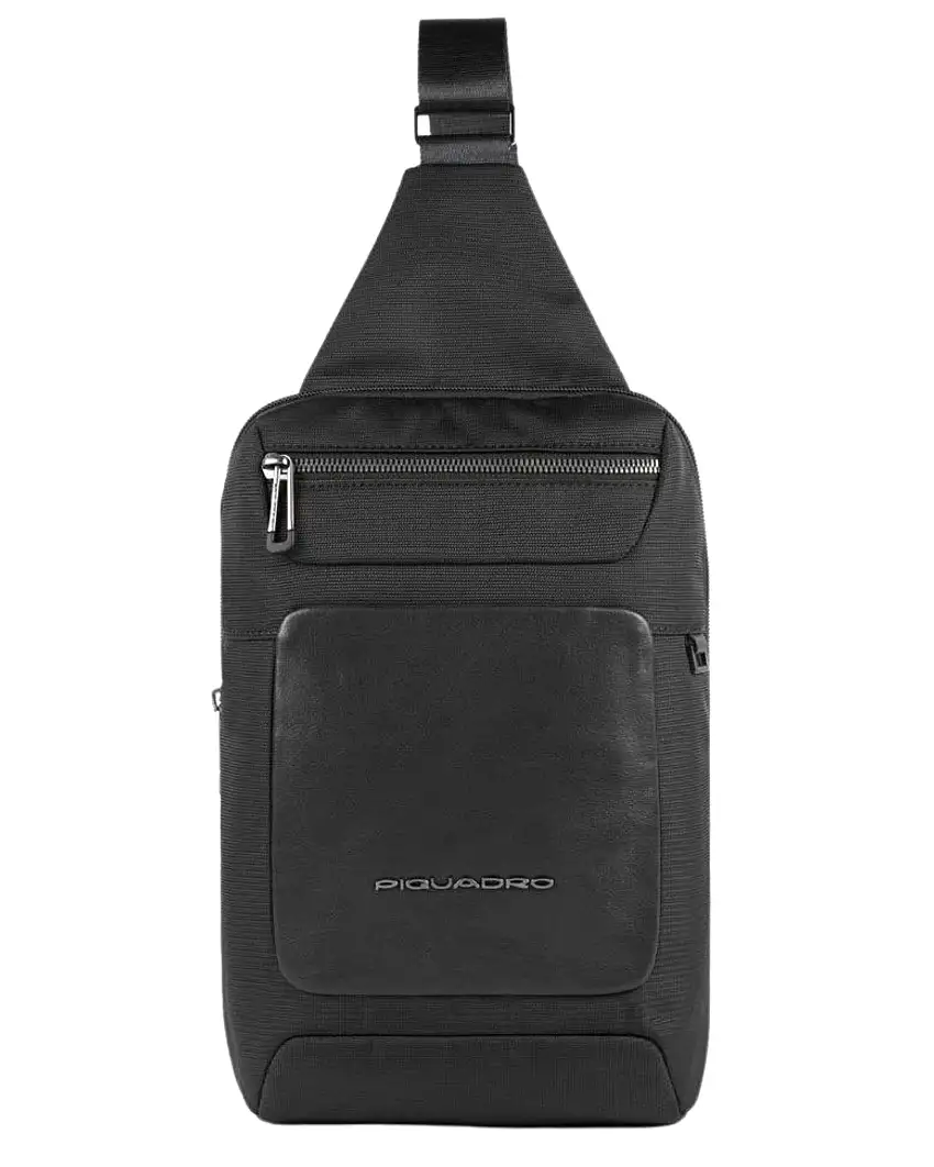 Piquadro Zaino Borsello Monospalla 100% Poliestere Nero Uomo