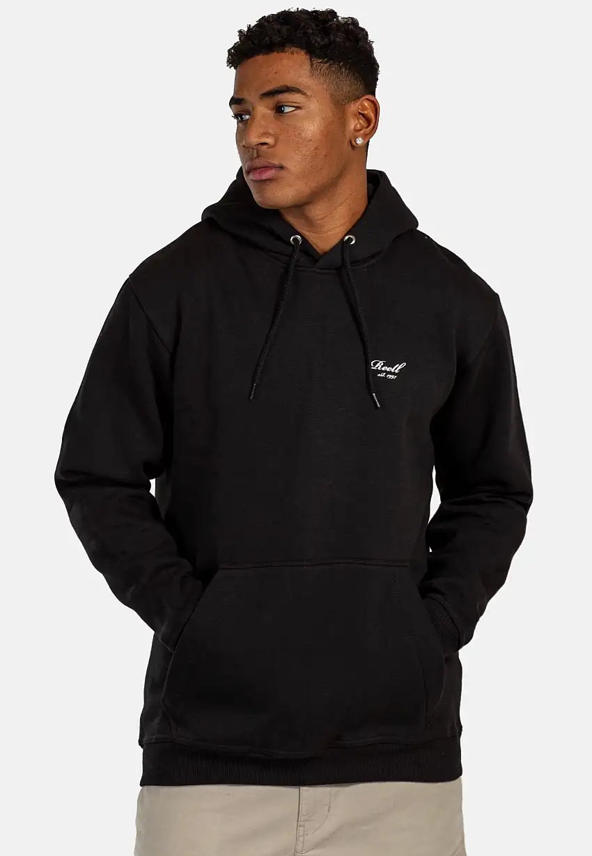 REELL - Staple Logo Deep Black - Felpa con cappuccio