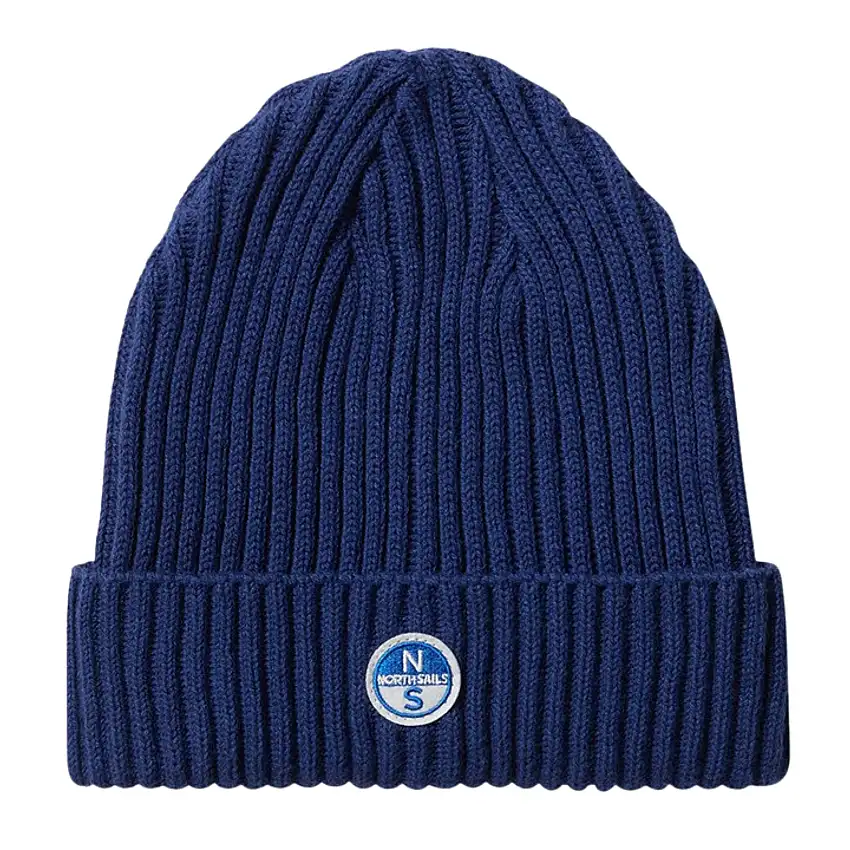North Sails Cuffia berretta beanie hat costa inglese ricamo patch 623285 blu print