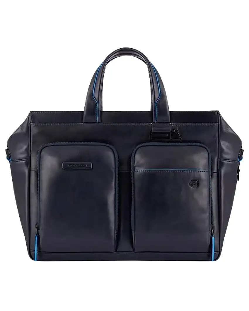 Piquadro Sottile A Due Manici Porta Documenti Blu Unisex