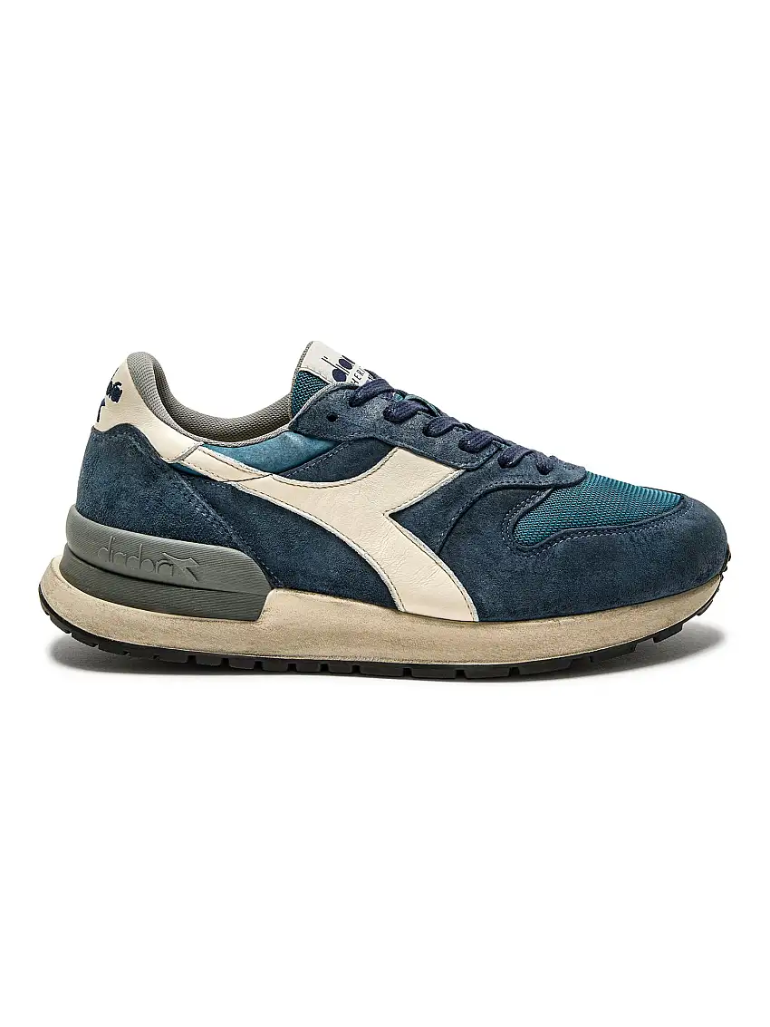 Diadora Heritage Sneaker Conquest Suede SW Misto Pelle Blu Ebano Uomo