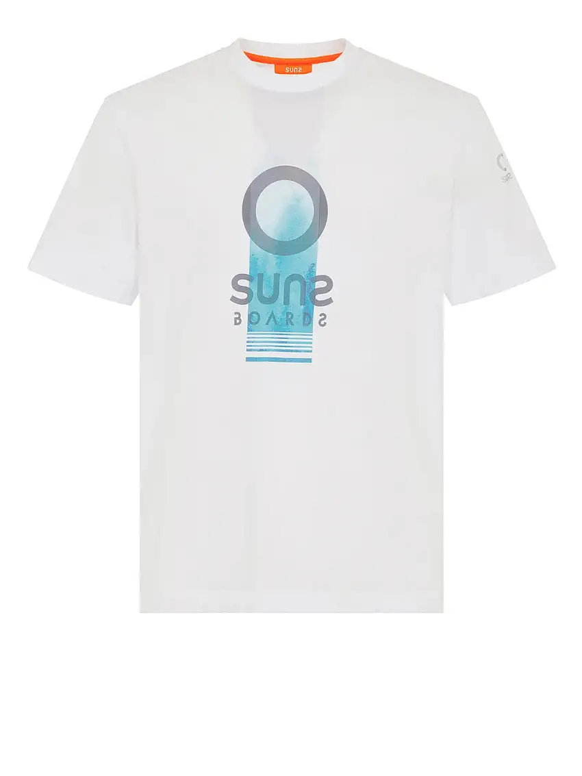 T-shirt Suns Paolo Wave da Uomo - Bianco