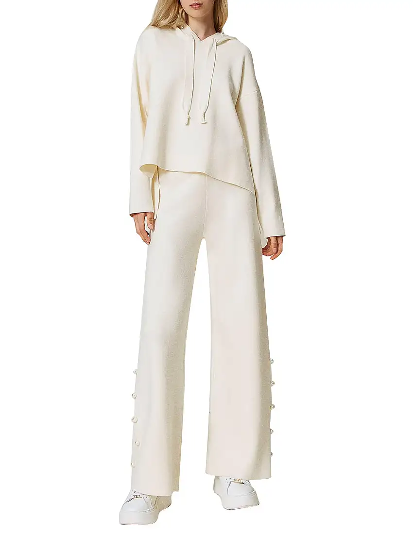 Pantalone Jogger Actitude da Donna - Bianco