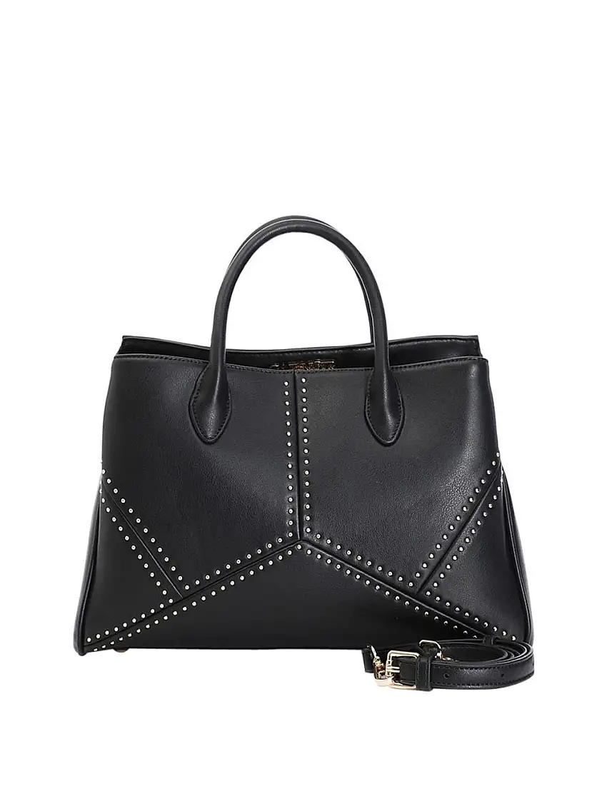 Borsa a Mano CafèNoir Tote Patchwork da Donna - Nero