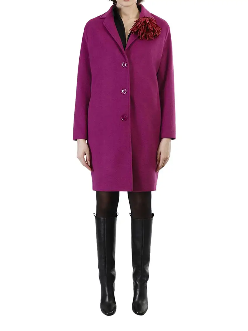Cappotto CafèNoir Oversize da Donna - Fuxia