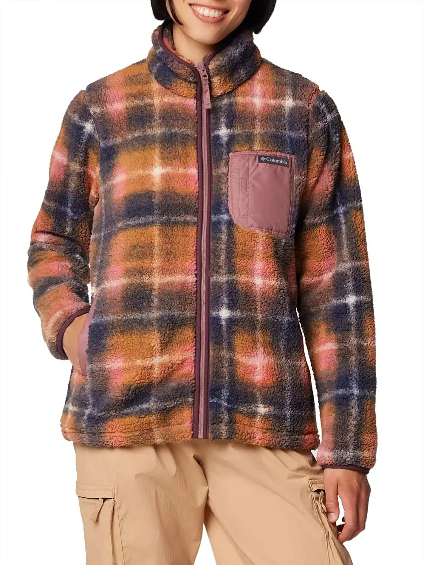 Felpa Zip Columbia West Bend da Donna - Marrone