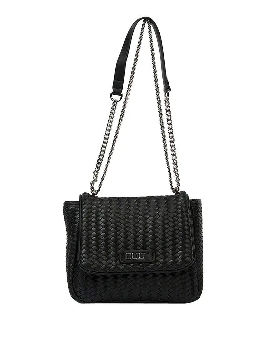 Borsa a Tracolla Cult Small Flap Bag Avril da Donna - Nero