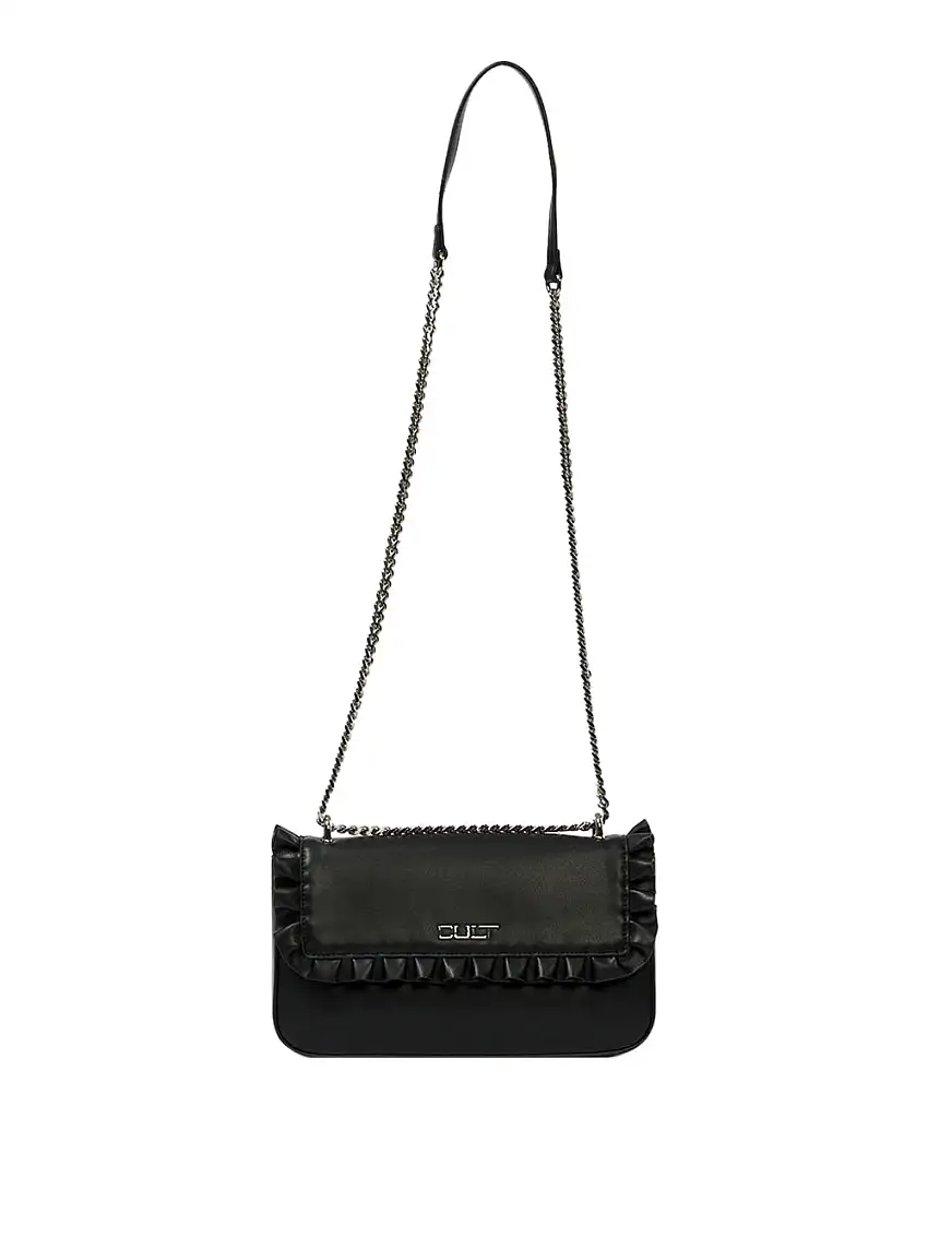 Borsa a Tracolla Cult Medium Flap Yoko da Donna - Nero