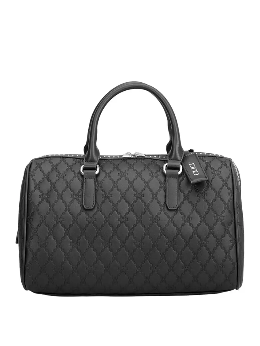 Borsa a Mano Cult Large Bowling Bag Hayley da Donna - Nero