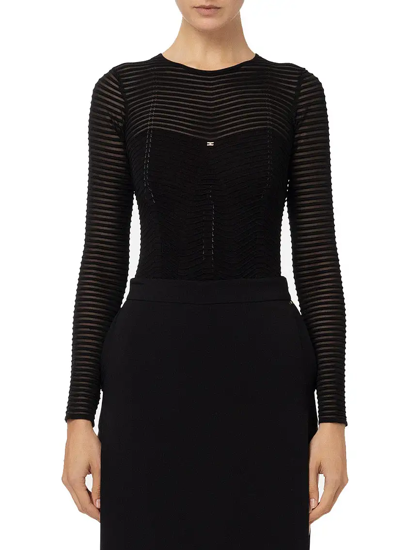 Body Elisabetta Franchi Tricot da Donna - Nero
