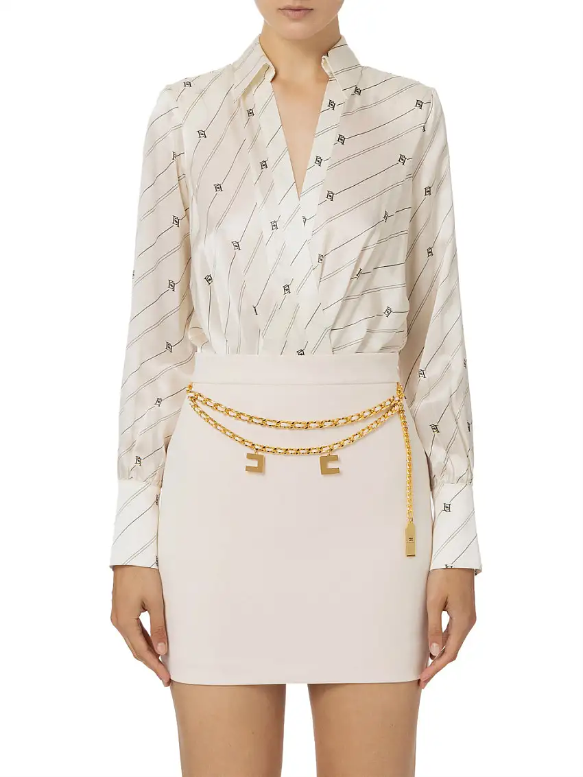 Camicia Elisabetta Franchi Body da Donna - Burro