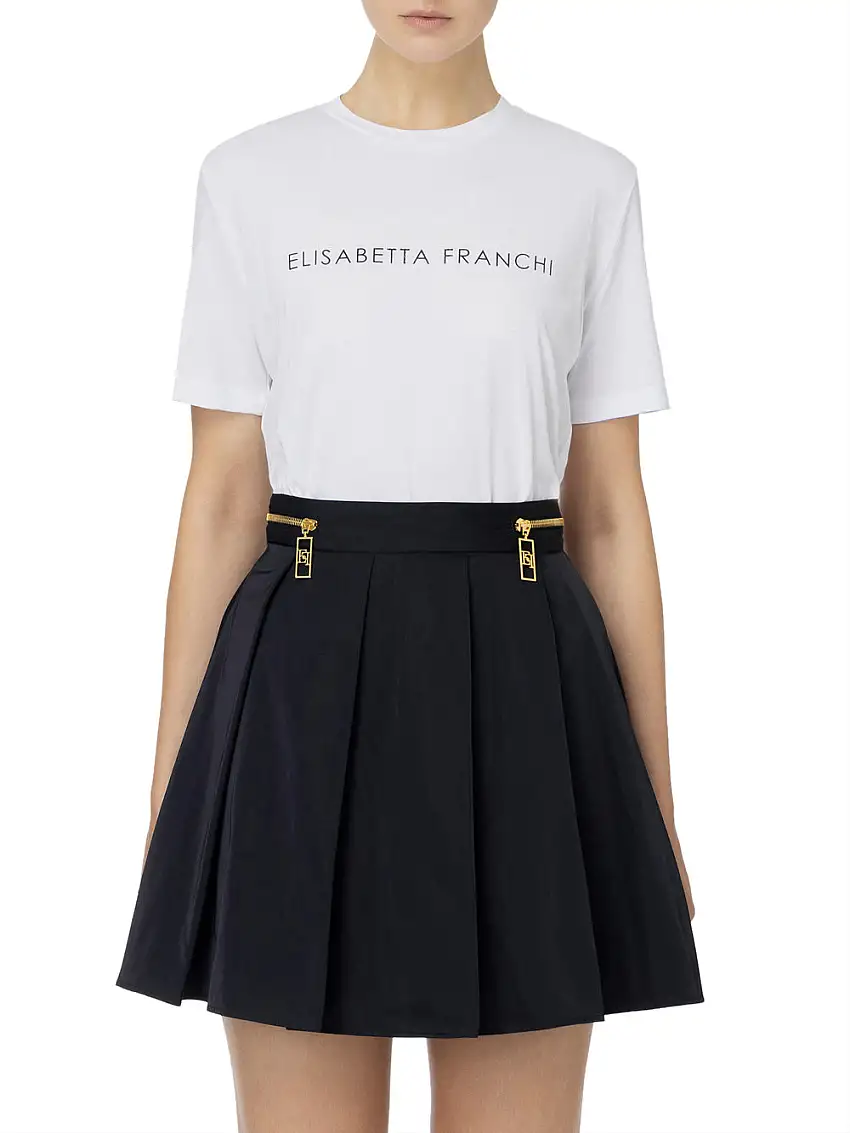 T-shirt Elisabetta Franchi da Donna - Gesso