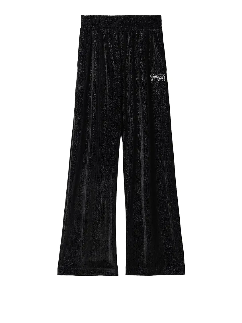 Pantalone Tuta Gaelle Velluto da Donna - Nero