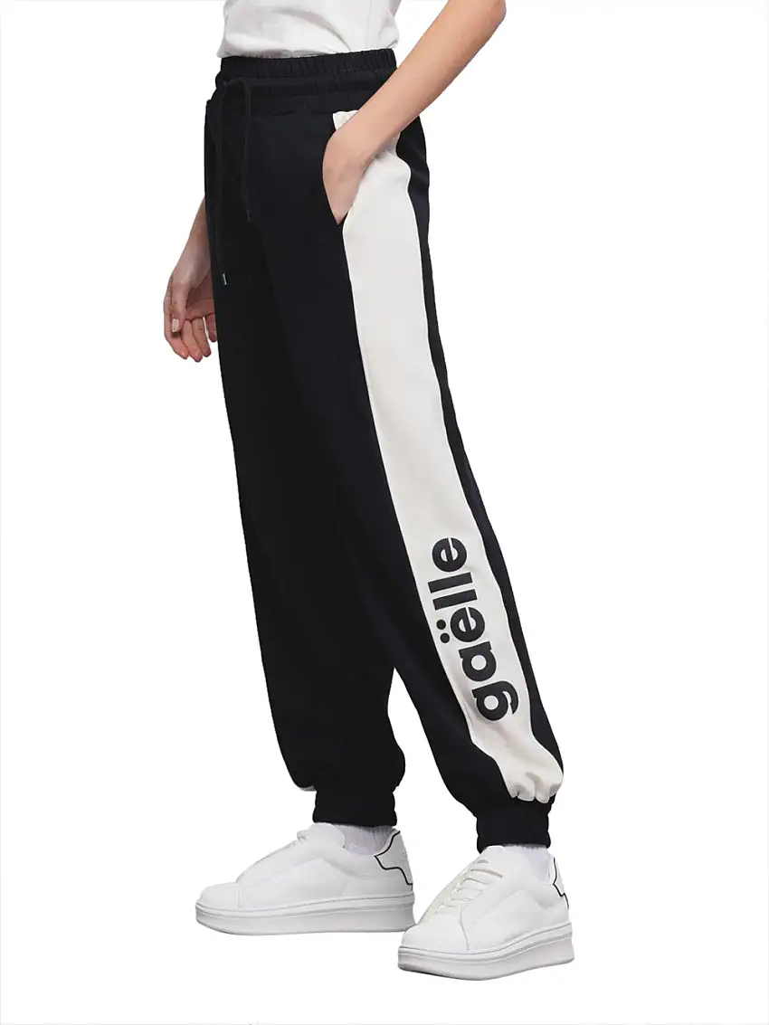 Pantalone Tuta Gaelle Inserto A Contrasto da Donna - Bianco