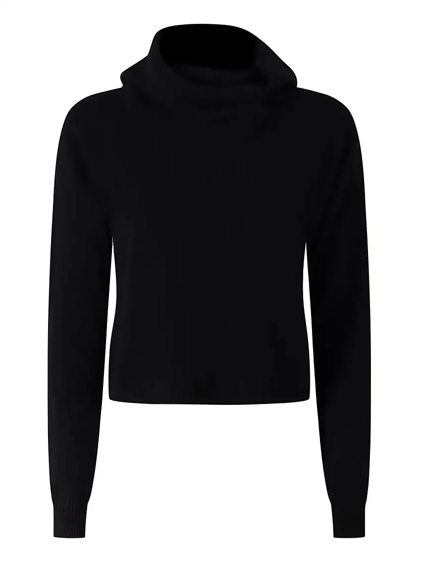 Maglia Hinnominate Collo Alto In Costina da Donna - Nero