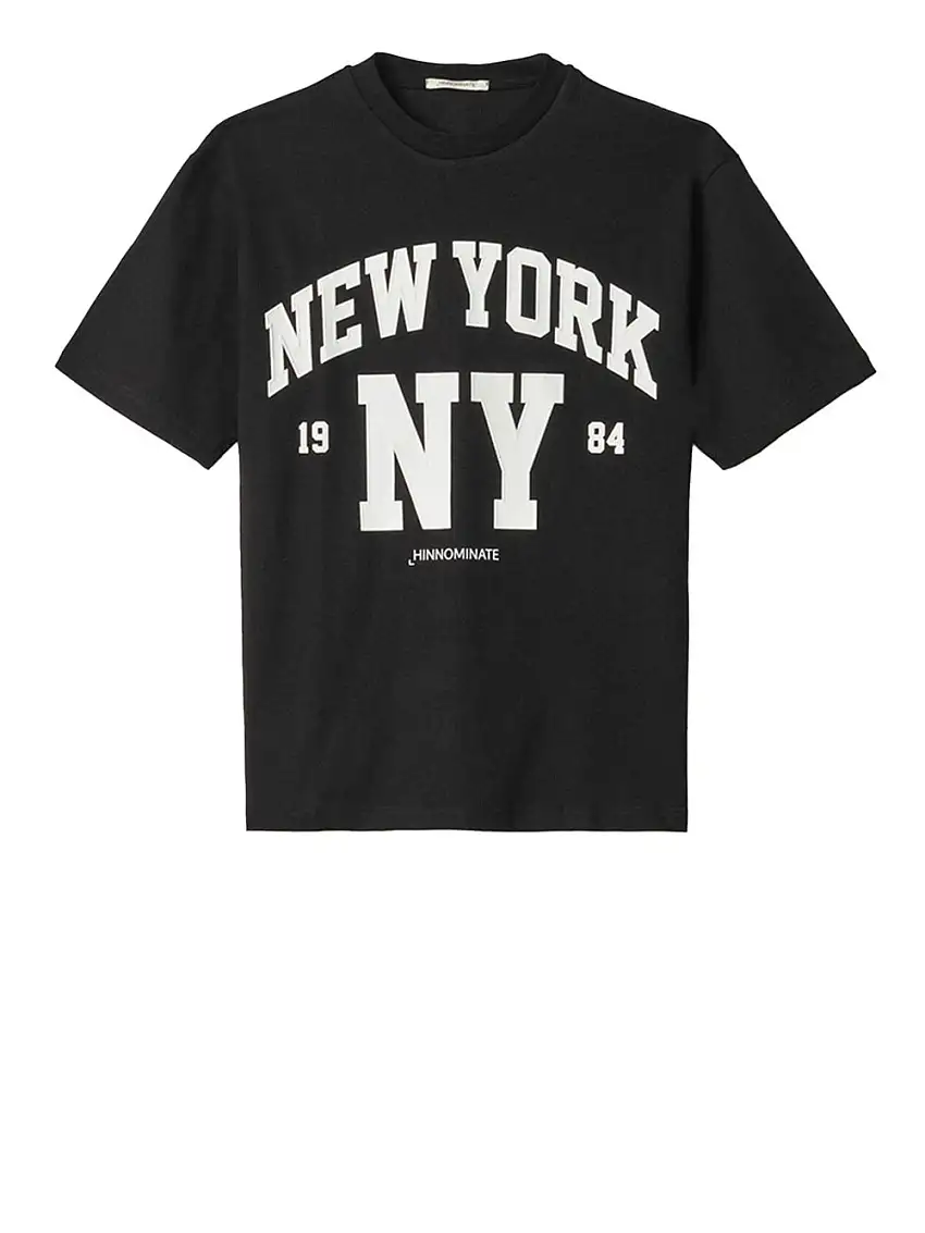T-shirt Hinnominate Con Stampa da Donna - Nero