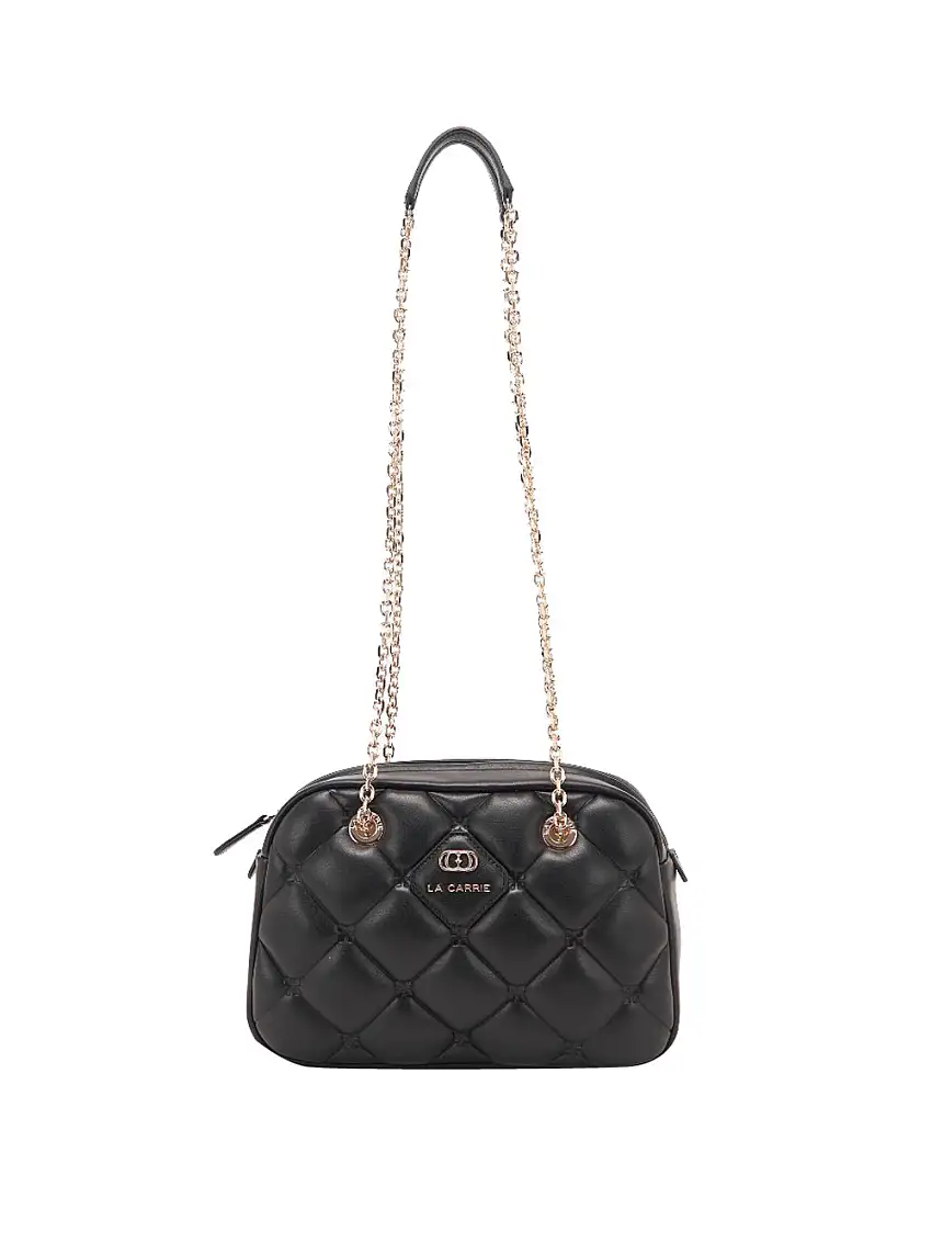 Borsa a Spalla La Carrie Trapuntata da Donna - Nero