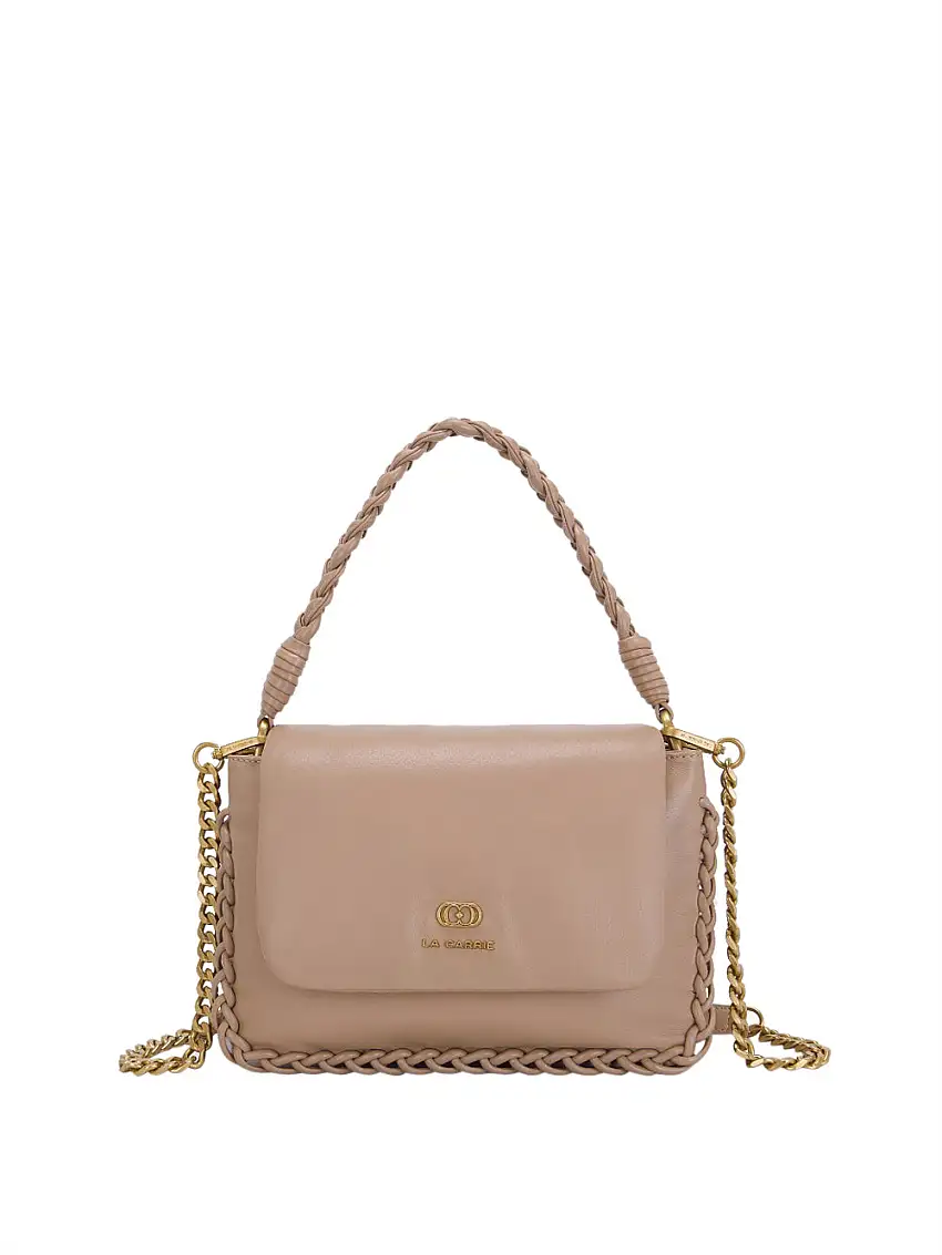 Borsa a Mano La Carrie Curly Double Square da Donna - Beige