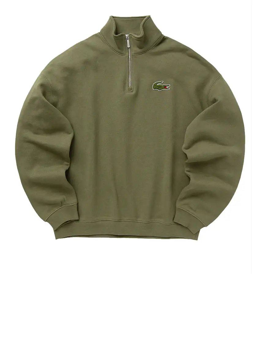 Felpa Lacoste Mezza Zip da Uomo - Verde