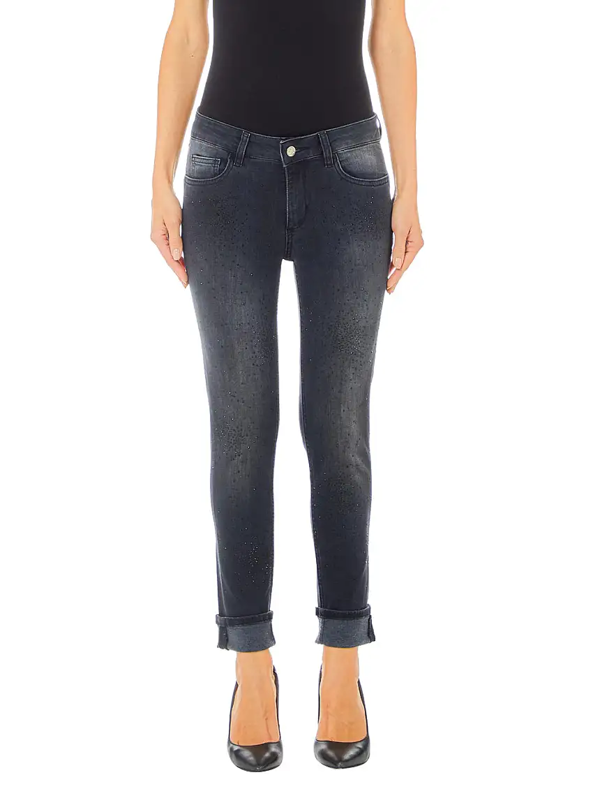 Jeans Slim Liu Jo Monroe da Donna - Nero