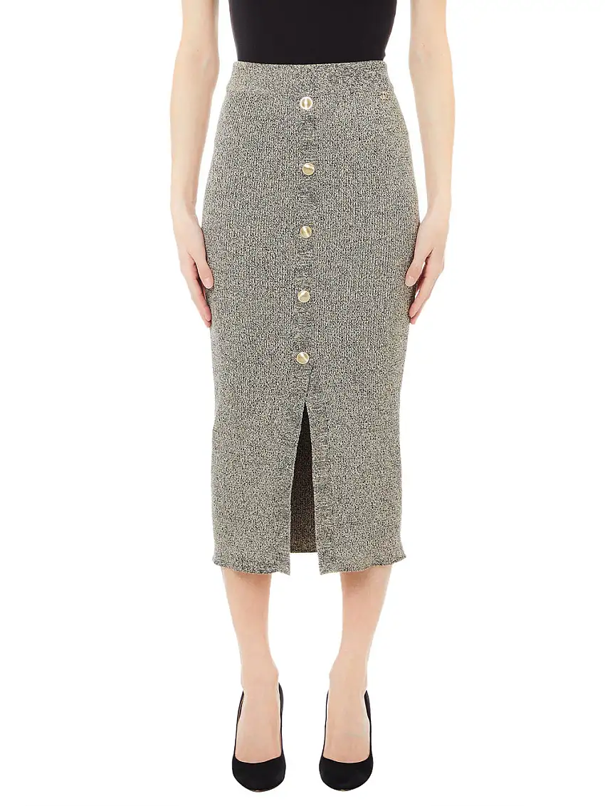 Gonna Longuette Liu Jo In Maglia da Donna - Grigio