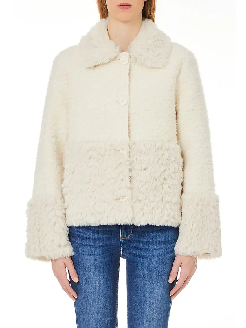 Giubbotto Liu Jo Wooled Fur da Donna - Bianco