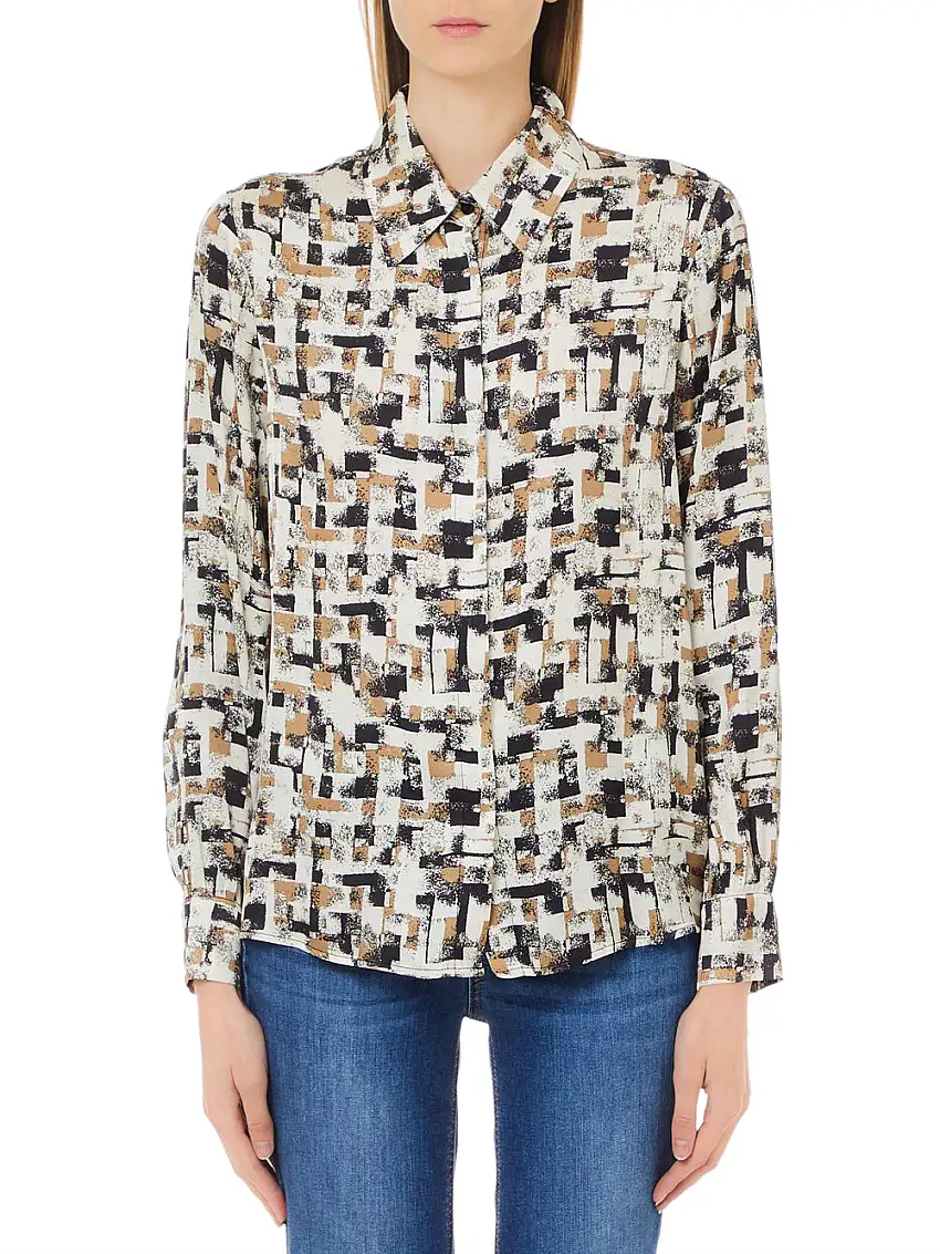 Camicia Liu Jo Raso Viscosa da Donna - Marrone