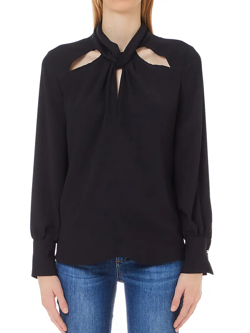 Blusa Liu Jo Cut Out da Donna - Nero