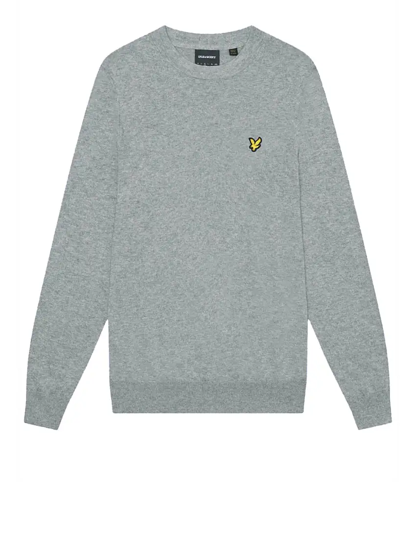 Pullover Lyle & Scott Cotton Merino Crew da Uomo - Grigio