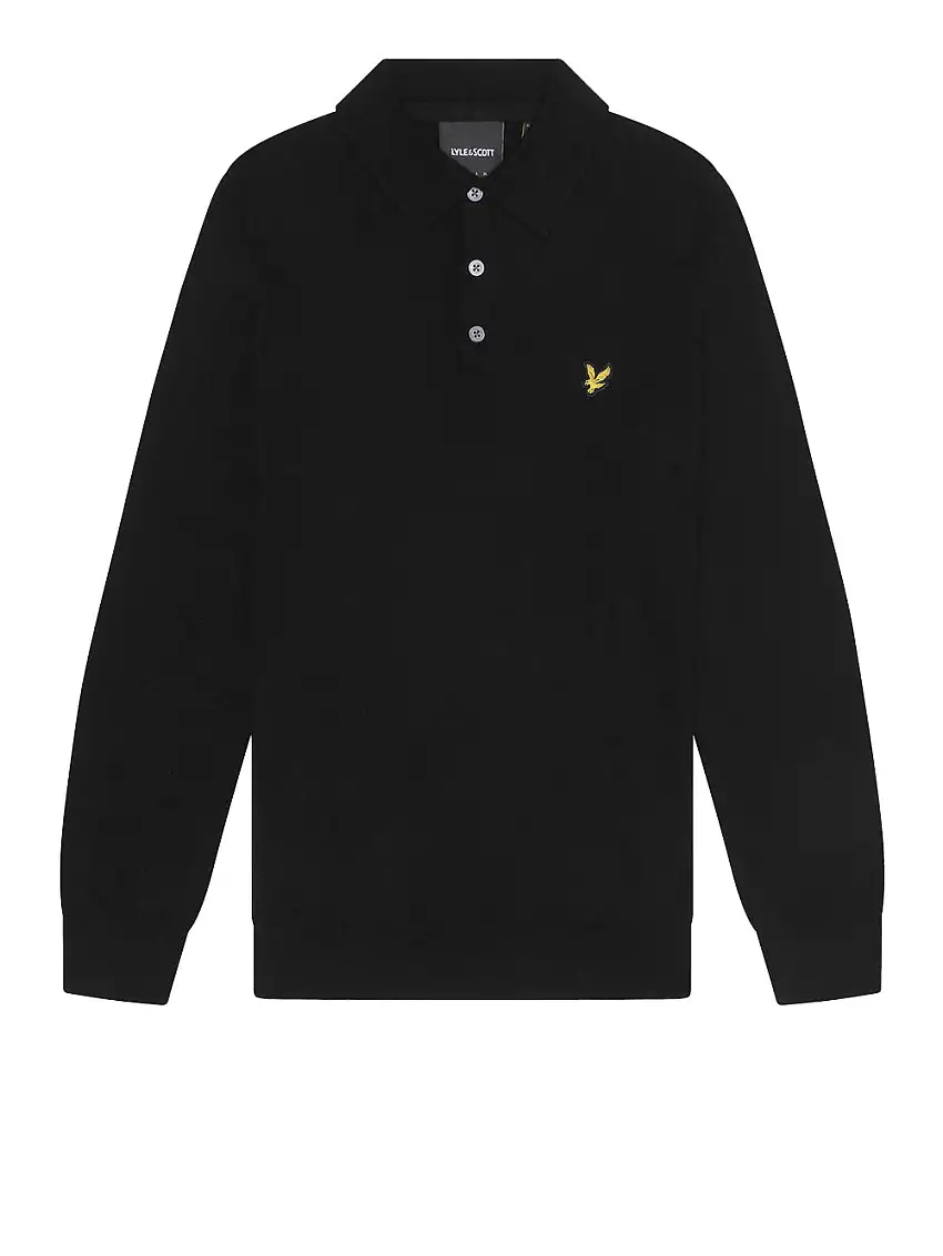Polo Lyle & Scott Cotton Merino da Uomo - Nero