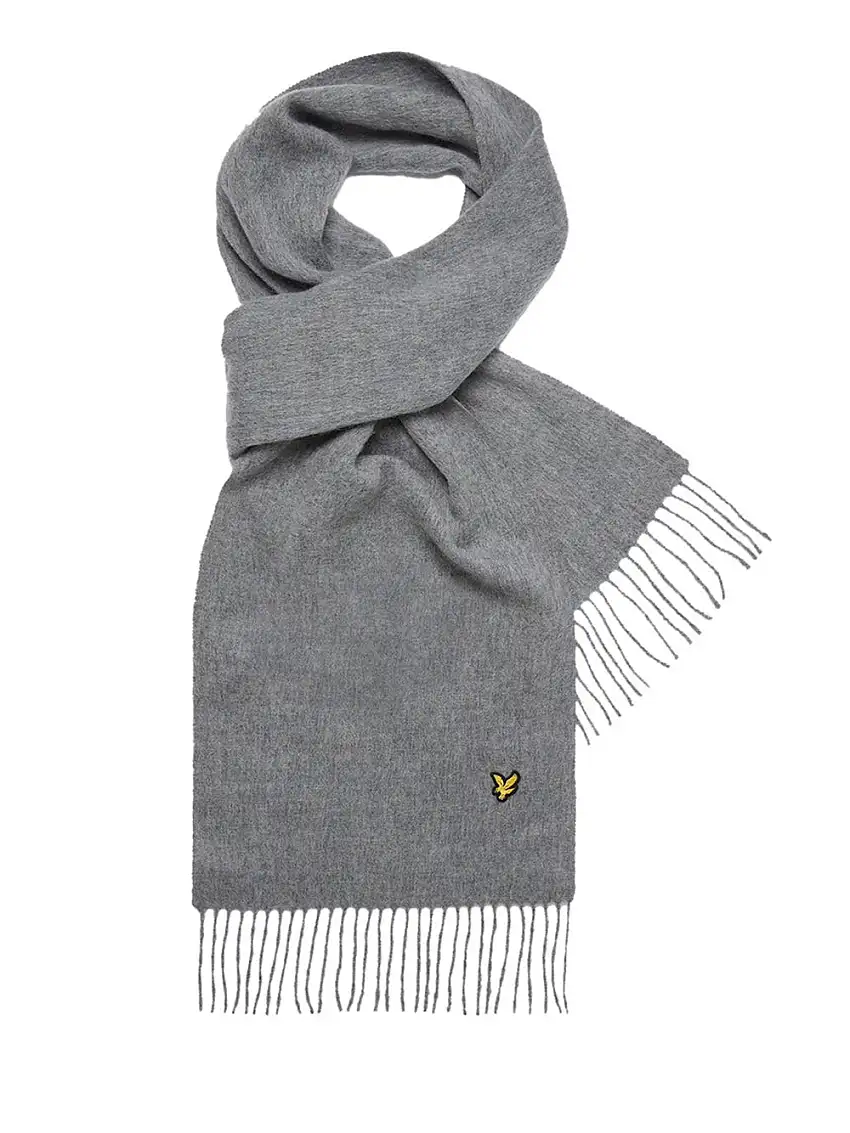 Sciarpa Lyle & Scott Lambswool da Uomo - Grigio