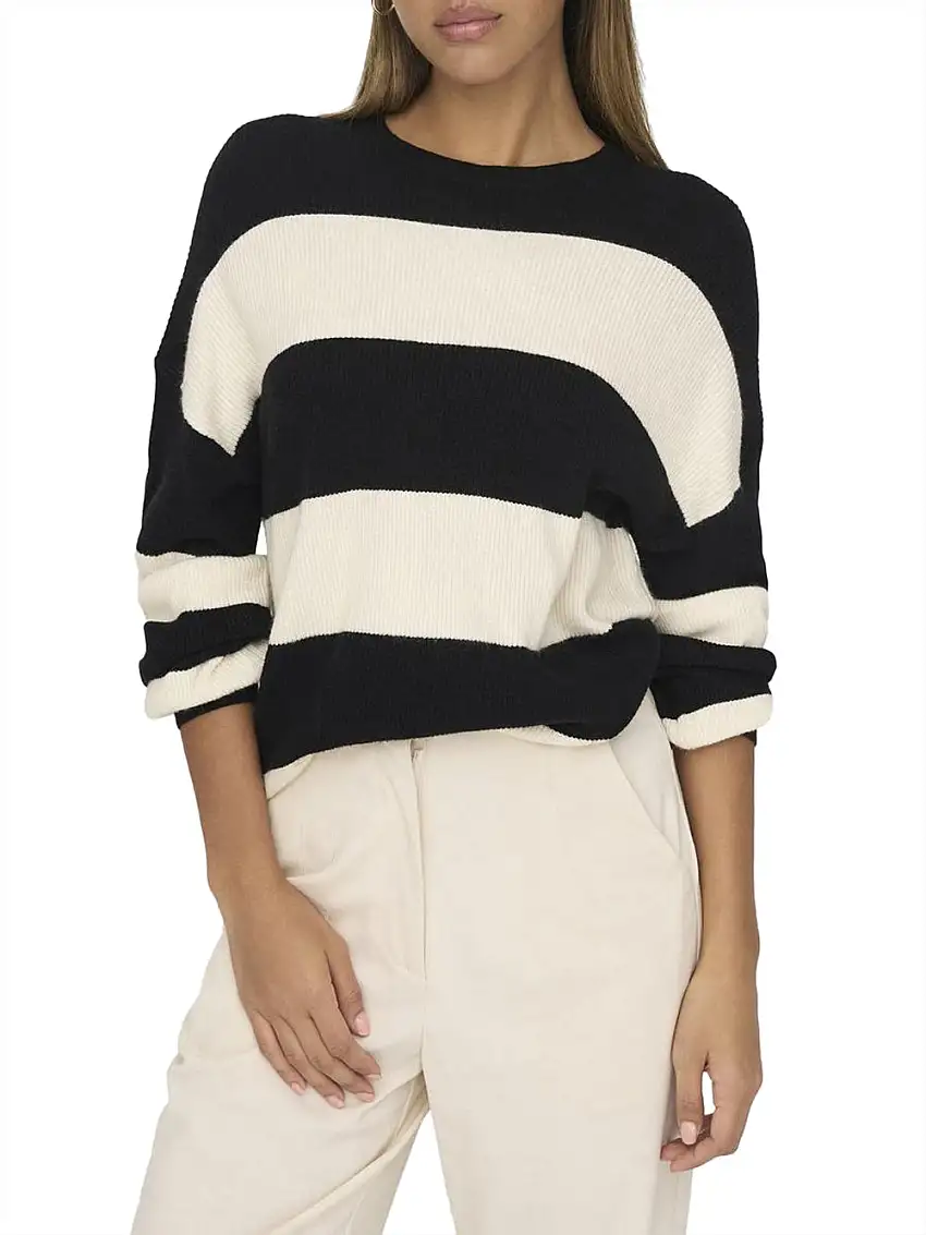 Pullover Only da Donna - Bianco Nero