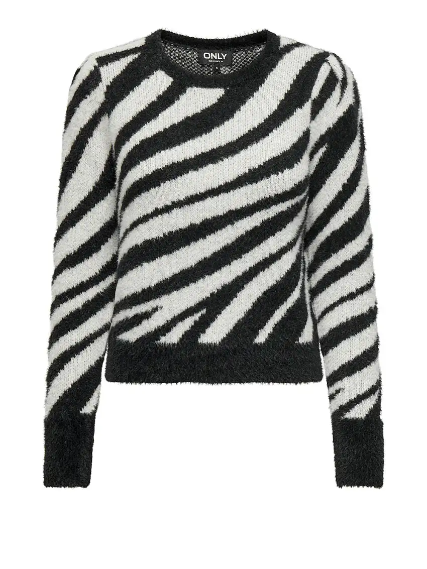Pullover Only da Donna - Nero Bianco