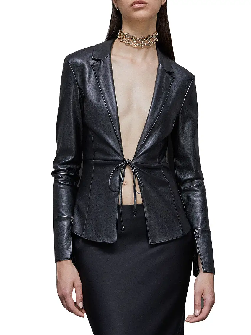 Giacca Patrizia Pepe Ecopelle da Donna - Nero