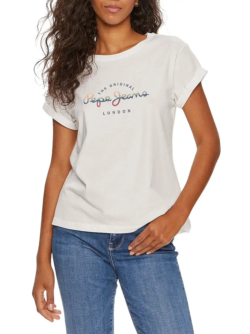 T-shirt Pepe Jeans Evette da Donna - Bianco