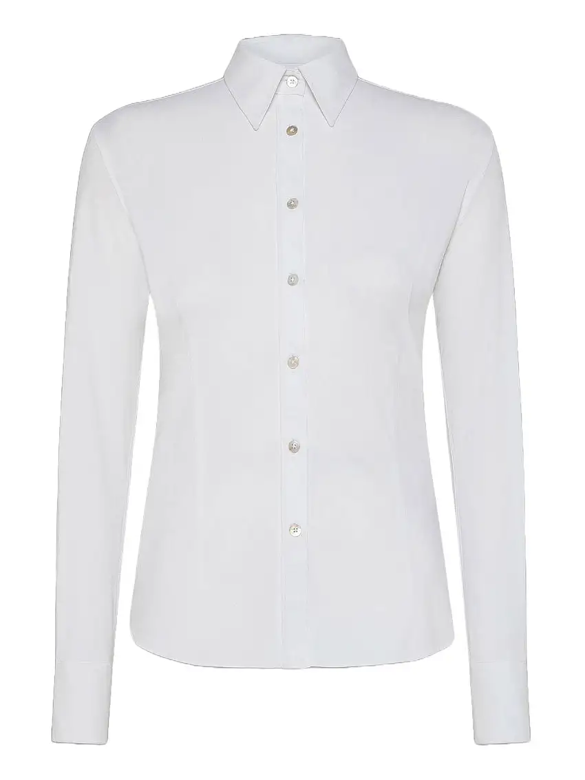 Camicia Classica Rrd Oxford da Donna - Bianco