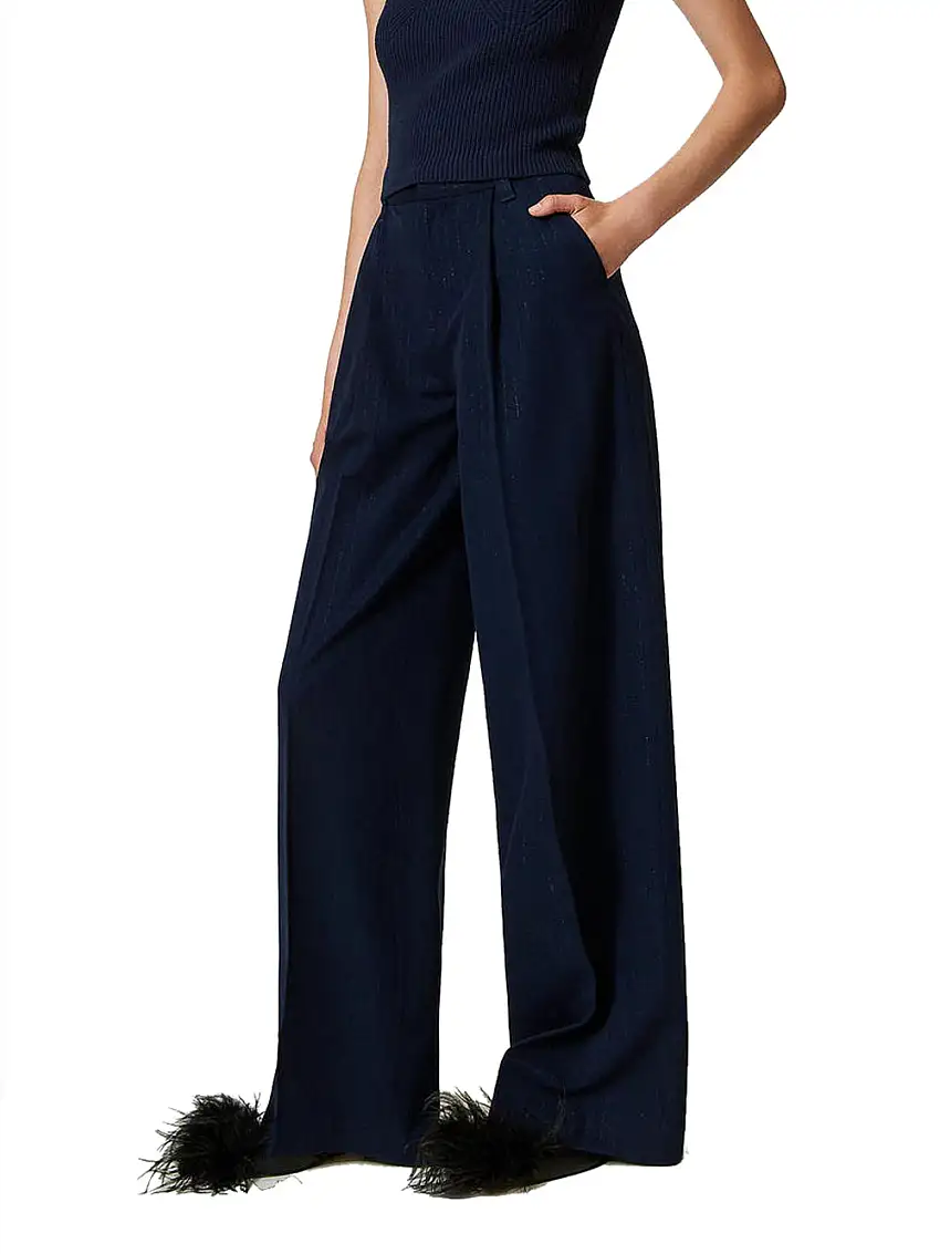Pantalone Palazzo Twin Set da Donna - Blu