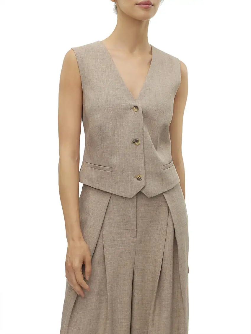 Gilet Vero Moda da Donna - Beige