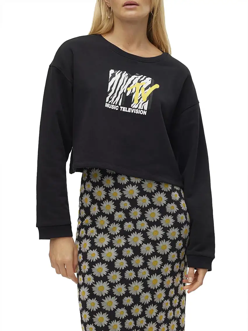 Felpa Vero Moda da Donna - Nero