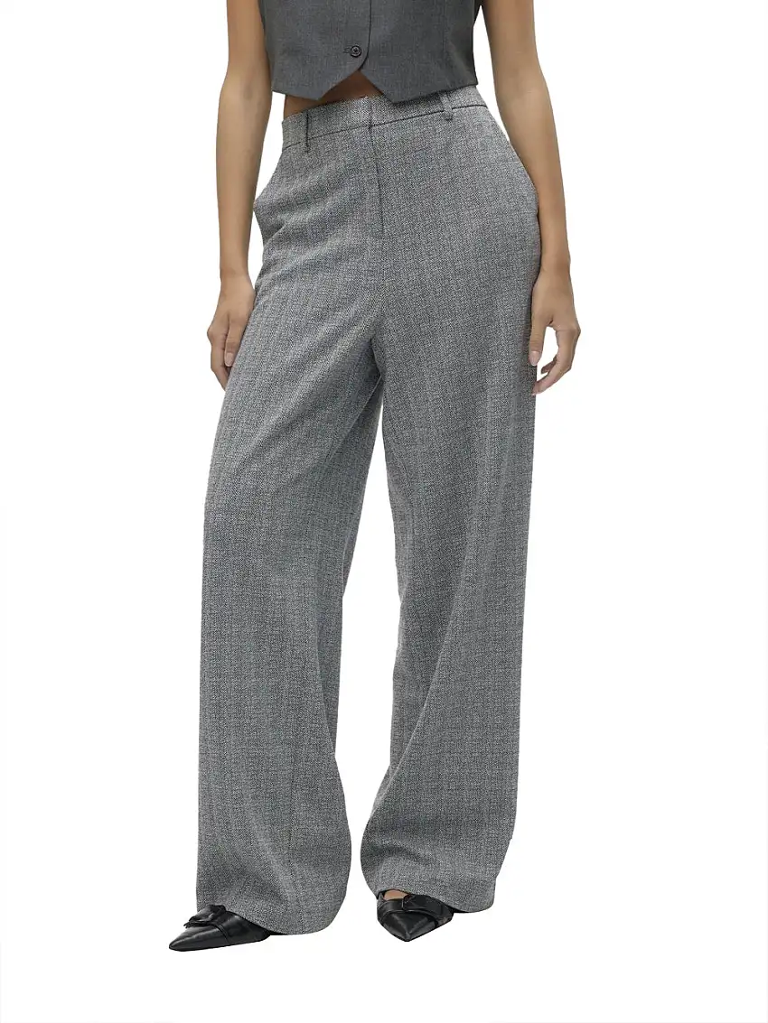 Pantalone Straight Vero Moda da Donna - Grigio