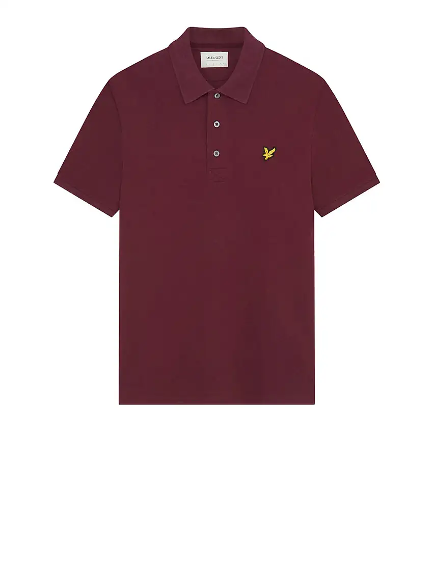 Polo Lyle & Scott Plain da Uomo - Bordeaux