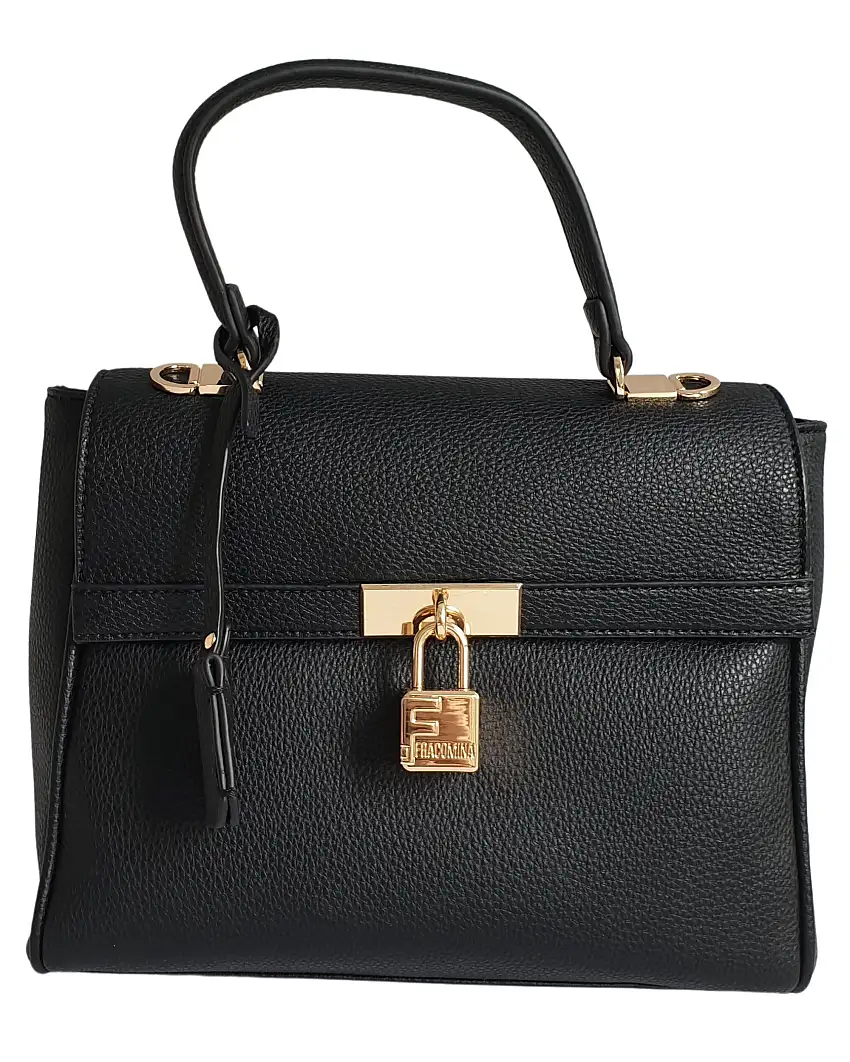 Fracomina Kelly In Ecopelle Con Tracolla Nero Donna