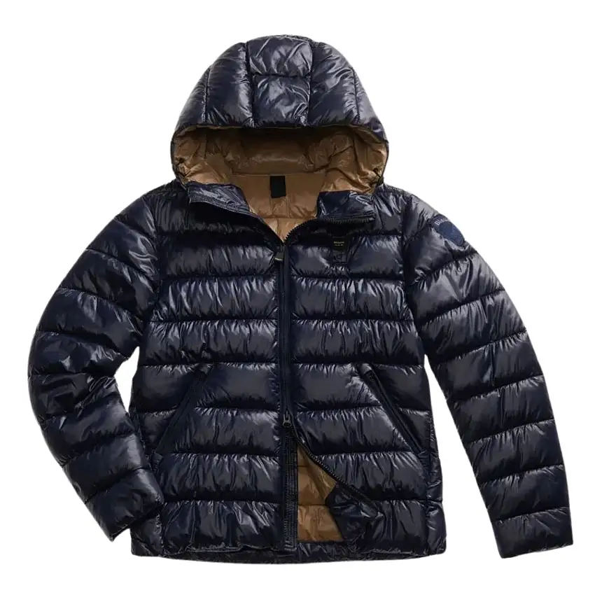 Blauer Giubbino Corto Imbottito Adams Blu Interno Tabacco Uomo