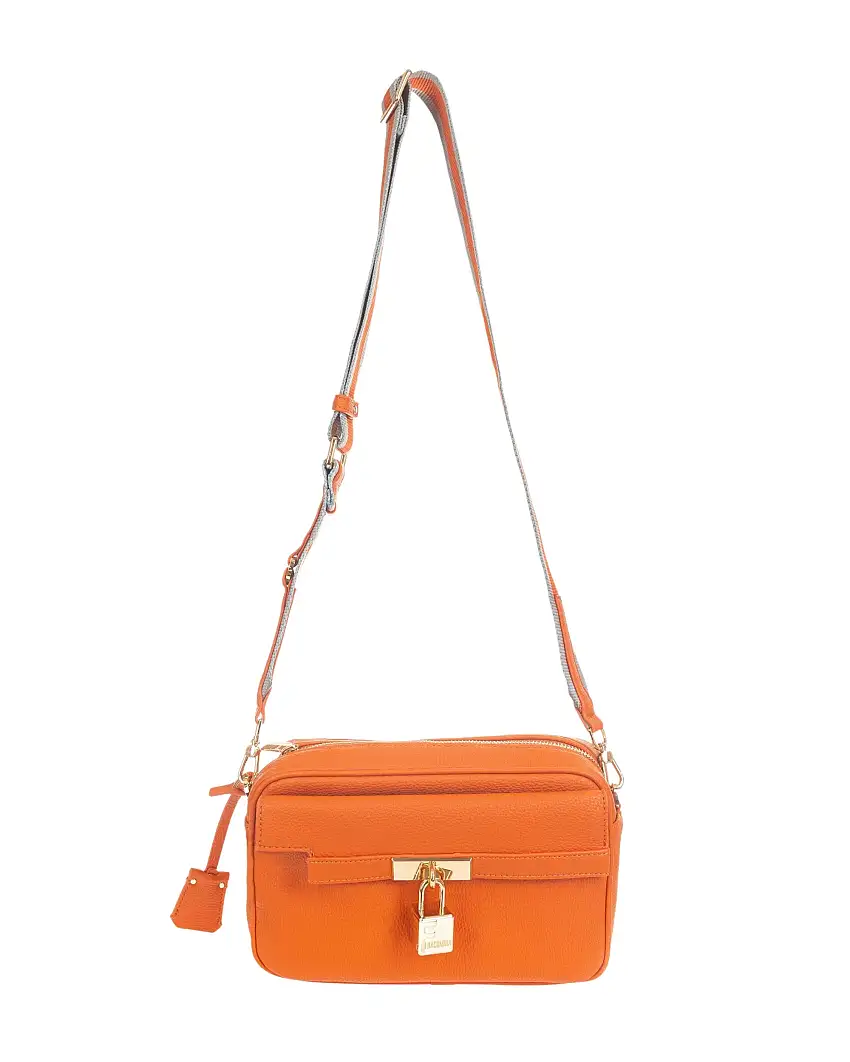 Fracomina Camera Bag In Ecopelle Con Tracolla Arancione Donna