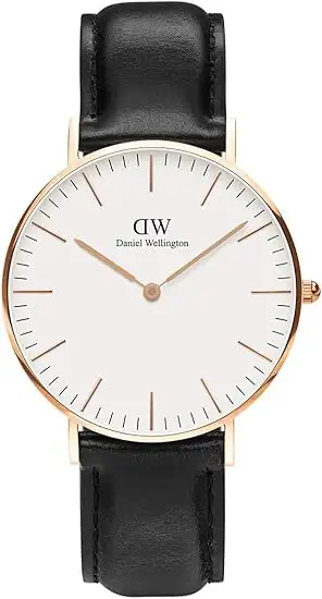 Daniel Wellington orologio 36mm inox 316L rose gold cinturino sheffield nero