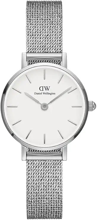 Daniel Wellington orologio petite 24mm inox 316L silver bianco