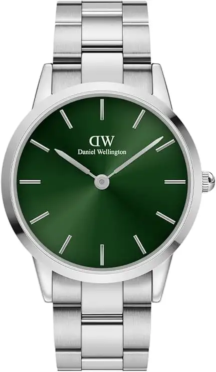 Daniel Wellington orologio iconic 40mm inox 316L verde uomo quarzo 3atm